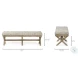 Solis Beige Woven Leather Bench