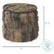 Riley Tan Jute Popcorn Stich Cylindrical Pouf