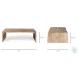 San Brown Solid Wood Rectangular Coffee Table