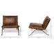 Flavelle Brown Leather Accent Chair