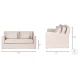 Denly Beige Slipcover Loveseat