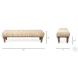 Alder Cream Upholstered 55" Accent Bench