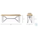 Papillion Blonde Wood And Black Metal Console Table