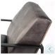 Stamford Black Genuine Leather Accent Chair