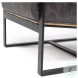 Stamford Black Genuine Leather Accent Chair