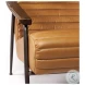 Grosjean Brown Leather Accent Chair