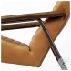 Grosjean Brown Leather Accent Chair
