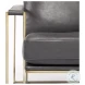 Watson Black Leather Accent Chair