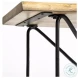 Papillion Blonde Wood And Black Metal Console Table