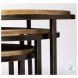 Glover Brown Wood And Metal Round Accent Table Set Of 3