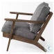 Olympus Castlerock Grey Fabric Accent Chair