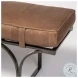 Jessie Brown Leather And Metal Bench