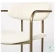 Parker Cream Fabric And Gold Metal Bar Stool