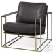 Watson Black Leather Accent Chair
