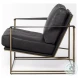 Watson Black Leather Accent Chair