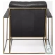 Watson Black Leather Accent Chair