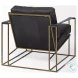 Watson Black Leather Accent Chair