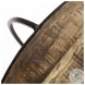 Clapp Brown Wood And Black Iron Round Coffee Table Set Of 2