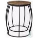 Clapp Brown Wood And Black Metal Nesting Table Set of 2