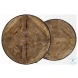 Clapp Brown Wood And Black Metal Nesting Table Set of 2