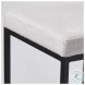 Frodo White Fabric Counter Height Stool