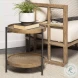 Kade Brown And Gray Metal Tray Style Side Table