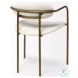 Parker Cream Fabric And Gold Metal Dining Chair