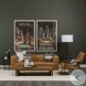Grosjean Brown Leather Accent Chair