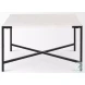 Lucas White Marble And Black Metal Coffee Table
