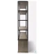 Braxton Light Brown Wood And Black Metal 4 Door Shelving Unit