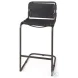 Berbick Black Leather Bar Stool