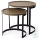 Aisley Brown And Black Round Nesting Side Table Set Of 2