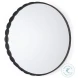 Adelaide Black Scallop Edge Round Mirror