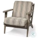 Olympus Brown Jute Striped Accent Chair