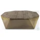 Esagono Clad Reclaimed Wood And Gold Metal Octagonal Coffee Table