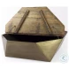 Esagono Clad Reclaimed Wood And Gold Metal Octagonal Coffee Table
