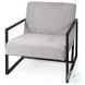 Armelle Gray Fabric Accent Chair
