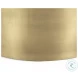 Eclipse Dark Brown Wood And Antique Brass Metal Drum Coffee Table