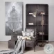 Klaus Dark Brown Polished Mesh Door Display Cabinet