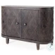 Lennon Dark Brown 4 Door Demilune Cabinet