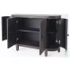 Lennon Dark Brown 4 Door Demilune Cabinet