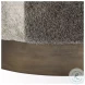 Zahavi Gray Hair On Hide 23" Ottoman