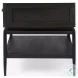 Divina White Marble And Black Metal 1 Drawer Side Table