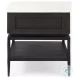 Divina White Marble And Black Metal 1 Drawer Side Table