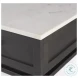 Divina White Marble And Black Metal 1 Drawer Side Table