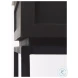 Divina White Marble And Black Metal 1 Drawer Side Table