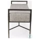Charlotte Gray Herringbone Fabric Bench