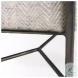 Charlotte Gray Herringbone Fabric Bench