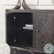 Lennon Dark Brown 4 Door Demilune Cabinet