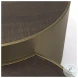 Eclipse Dark Brown Wood And Antique Brass Metal Drum Coffee Table